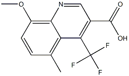 8-methoxy-5-methyl-4-(trifluoromethyl)quinoline-3-carboxylic acid Struktur