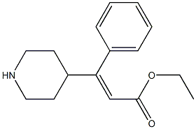 ethyl (2Z)-3-phenyl-3-(piperidin-4-yl)prop-2-enoate Struktur