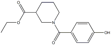 ethyl 1-[(4-hydroxyphenyl)carbonyl]piperidine-3-carboxylate Struktur