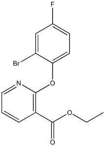 ethyl 2-(2-bromo-4-fluorophenoxy)nicotinate Struktur