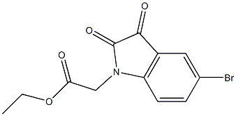 ethyl 2-(5-bromo-2,3-dioxo-2,3-dihydro-1H-indol-1-yl)acetate Struktur