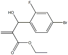 ethyl 2-[(4-bromo-2-fluorophenyl)(hydroxy)methyl]prop-2-enoate Struktur