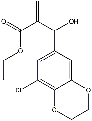 ethyl 2-[(8-chloro-2,3-dihydro-1,4-benzodioxin-6-yl)(hydroxy)methyl]prop-2-enoate Struktur