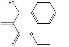 ethyl 2-[hydroxy(4-methylphenyl)methyl]prop-2-enoate Struktur