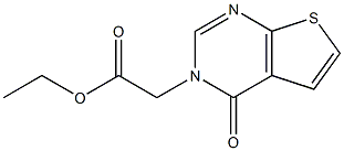 ethyl 2-{4-oxo-3H,4H-thieno[2,3-d]pyrimidin-3-yl}acetate Struktur