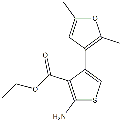 ethyl 2-amino-4-(2,5-dimethylfuran-3-yl)thiophene-3-carboxylate Struktur