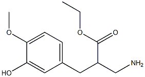 ethyl 3-amino-2-[(3-hydroxy-4-methoxyphenyl)methyl]propanoate Struktur