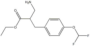 ethyl 3-amino-2-{[4-(difluoromethoxy)phenyl]methyl}propanoate Struktur