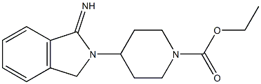 ethyl 4-(1-imino-2,3-dihydro-1H-isoindol-2-yl)piperidine-1-carboxylate Struktur