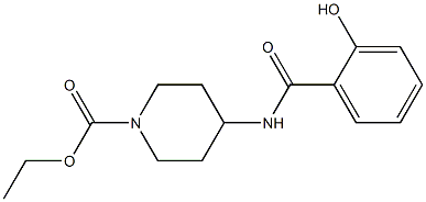 ethyl 4-[(2-hydroxybenzene)amido]piperidine-1-carboxylate Struktur