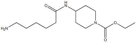 ethyl 4-[(6-aminohexanoyl)amino]piperidine-1-carboxylate Struktur