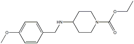 ethyl 4-{[(4-methoxyphenyl)methyl]amino}piperidine-1-carboxylate Struktur