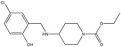 ethyl 4-{[(5-chloro-2-hydroxyphenyl)methyl]amino}piperidine-1-carboxylate Struktur