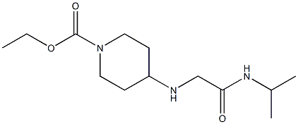 ethyl 4-{[(propan-2-ylcarbamoyl)methyl]amino}piperidine-1-carboxylate Struktur