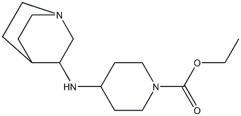 ethyl 4-{1-azabicyclo[2.2.2]octan-3-ylamino}piperidine-1-carboxylate Struktur