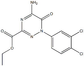 ethyl 5-amino-1-(3,4-dichlorophenyl)-6-oxo-1,6-dihydro-1,2,4-triazine-3-carboxylate Struktur