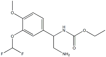 ethyl N-{2-amino-1-[3-(difluoromethoxy)-4-methoxyphenyl]ethyl}carbamate Struktur