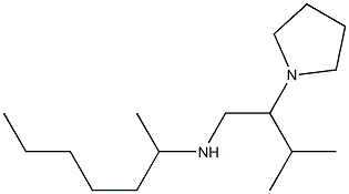 heptan-2-yl[3-methyl-2-(pyrrolidin-1-yl)butyl]amine Struktur