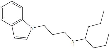 heptan-4-yl[3-(1H-indol-1-yl)propyl]amine Struktur