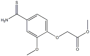 methyl [4-(aminocarbonothioyl)-2-methoxyphenoxy]acetate Struktur