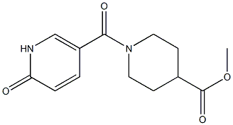 methyl 1-[(6-oxo-1,6-dihydropyridin-3-yl)carbonyl]piperidine-4-carboxylate Struktur