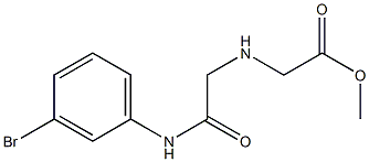 methyl 2-({[(3-bromophenyl)carbamoyl]methyl}amino)acetate Struktur