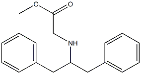 methyl 2-[(1,3-diphenylpropan-2-yl)amino]acetate Struktur