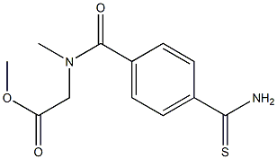 methyl 2-[(4-carbamothioylphenyl)-N-methylformamido]acetate Struktur