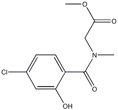 methyl 2-[(4-chloro-2-hydroxyphenyl)-N-methylformamido]acetate Struktur