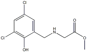 methyl 2-{[(3,5-dichloro-2-hydroxyphenyl)methyl]amino}acetate Struktur