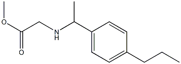 methyl 2-{[1-(4-propylphenyl)ethyl]amino}acetate Struktur