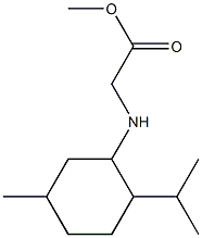 methyl 2-{[5-methyl-2-(propan-2-yl)cyclohexyl]amino}acetate Struktur