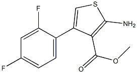 methyl 2-amino-4-(2,4-difluorophenyl)thiophene-3-carboxylate Struktur