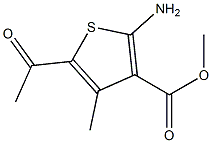 methyl 2-amino-5-acetyl-4-methylthiophene-3-carboxylate Struktur