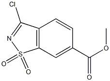 methyl 3-chloro-1,2-benzisothiazole-6-carboxylate 1,1-dioxide Struktur