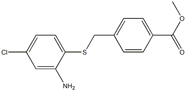 methyl 4-{[(2-amino-4-chlorophenyl)sulfanyl]methyl}benzoate Struktur