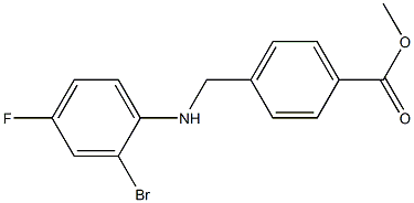 methyl 4-{[(2-bromo-4-fluorophenyl)amino]methyl}benzoate Struktur