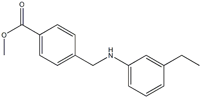 methyl 4-{[(3-ethylphenyl)amino]methyl}benzoate Struktur