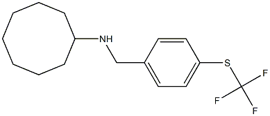 N-({4-[(trifluoromethyl)sulfanyl]phenyl}methyl)cyclooctanamine Struktur