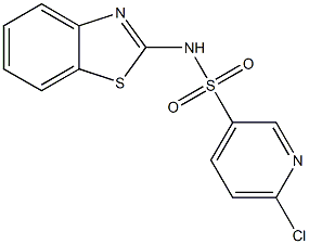 N-(1,3-benzothiazol-2-yl)-6-chloropyridine-3-sulfonamide Struktur