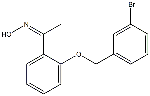 N-(1-{2-[(3-bromophenyl)methoxy]phenyl}ethylidene)hydroxylamine Struktur