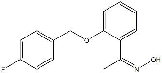 N-(1-{2-[(4-fluorophenyl)methoxy]phenyl}ethylidene)hydroxylamine Struktur