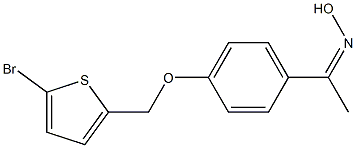 N-(1-{4-[(5-bromothiophen-2-yl)methoxy]phenyl}ethylidene)hydroxylamine Struktur