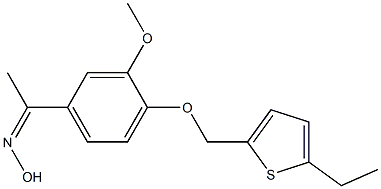 N-(1-{4-[(5-ethylthiophen-2-yl)methoxy]-3-methoxyphenyl}ethylidene)hydroxylamine Struktur