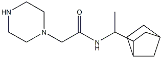 N-(1-{bicyclo[2.2.1]heptan-2-yl}ethyl)-2-(piperazin-1-yl)acetamide Struktur