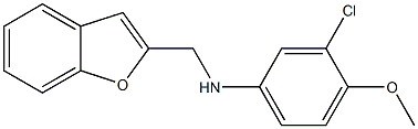 N-(1-benzofuran-2-ylmethyl)-3-chloro-4-methoxyaniline Struktur