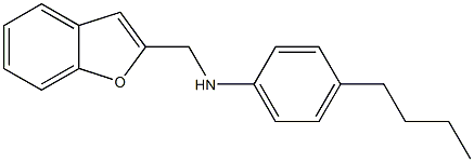 N-(1-benzofuran-2-ylmethyl)-4-butylaniline Struktur