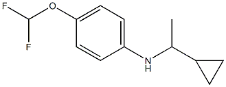 N-(1-cyclopropylethyl)-4-(difluoromethoxy)aniline Struktur