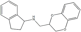 N-(2,3-dihydro-1,4-benzodioxin-2-ylmethyl)-2,3-dihydro-1H-inden-1-amine Struktur