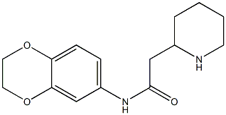 N-(2,3-dihydro-1,4-benzodioxin-6-yl)-2-(piperidin-2-yl)acetamide Struktur